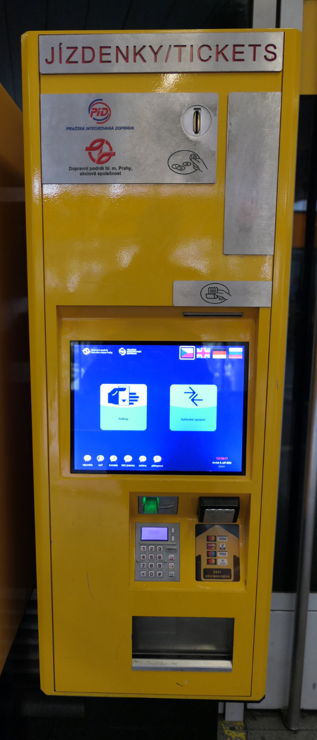 Prague ticket machine